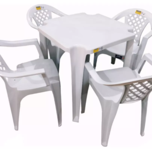 Jogo Mesa Cadeiras Reforçada Tramontina Kit Conjunto 5 Peças